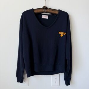 Vintage 90s navy blue v-neck sweater